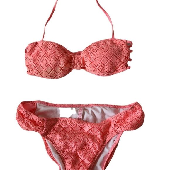 Victoria's Secret PINK Lace Eyelet Bikini - Picture 1 of 10